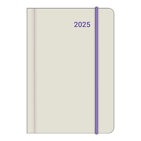 N NEUMANNVERLAGE - MIDNIGHT 2025 Mini Flexi Diary, 8x11,5cm, Taschenkalender mit flexiblem Kartonumschlag, Elastikband und Banderole, Jahres- und Monatsübersicht und internationales Kalendarium