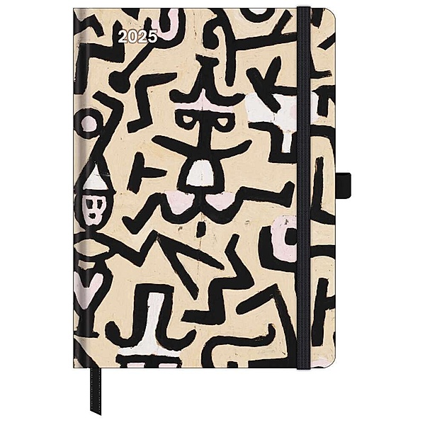 N NEUMANNVERLAGE - Paul Klee 2025 ArtDiary, 16x22cm, Taschenkalender mit Banderole und Lesebändchen, Tasche für Visitenkarte, Jahres- und Monatsübersicht und internationales Kalendarium