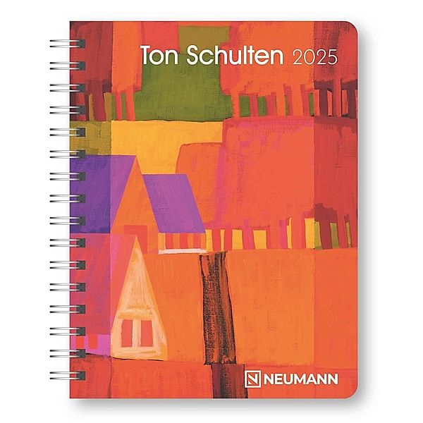 N NEUMANNVERLAGE - Ton Schulten 2025 Diary, 16,5x21,6cm, Taschenkalender mit zwölf Bildseiten und Notizseiten, herausnehmbaren Planer, Jahres- und Monatsübersicht und internationales Kalendarium