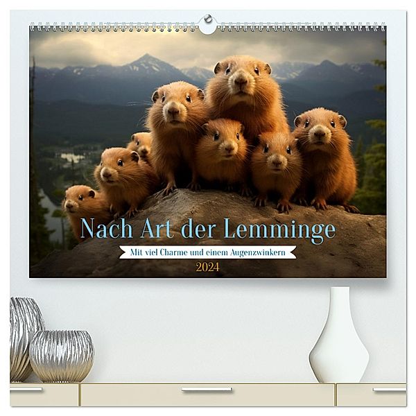 Nach Art der Lemminge (hochwertiger Premium Wandkalender 2024 DIN A2 quer), Kunstdruck in Hochglanz, Daniela Tapper