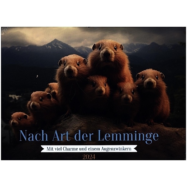 Nach Art der Lemminge (Wandkalender 2024 DIN A3 quer), CALVENDO Monatskalender, Daniela Tapper
