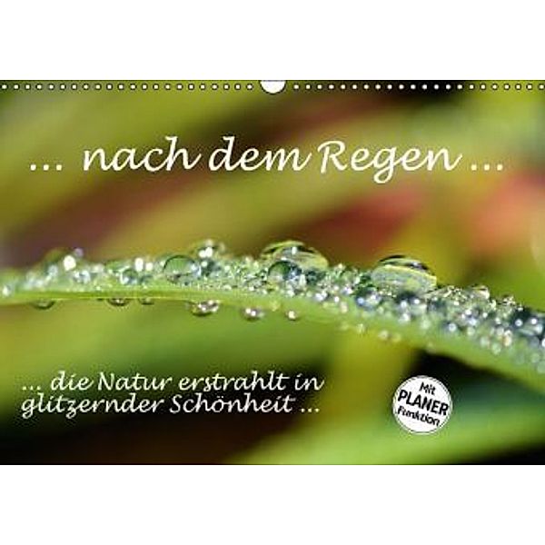 ... nach dem Regen ... die Natur erstrahlt in glitzernder Schönheit (Wandkalender 2016 DIN A3 quer), GUGIGEI