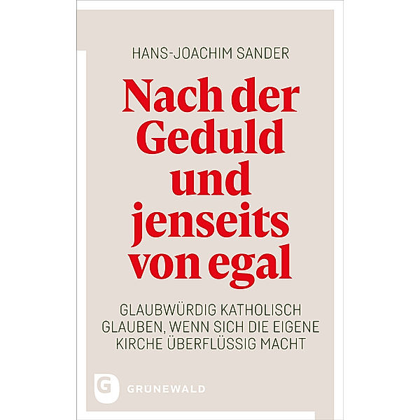 Nach der Geduld und jenseits von egal, Hans-Joachim Sander