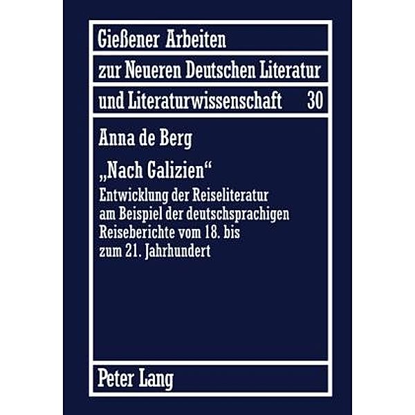 Nach Galizien, Anna de Berg