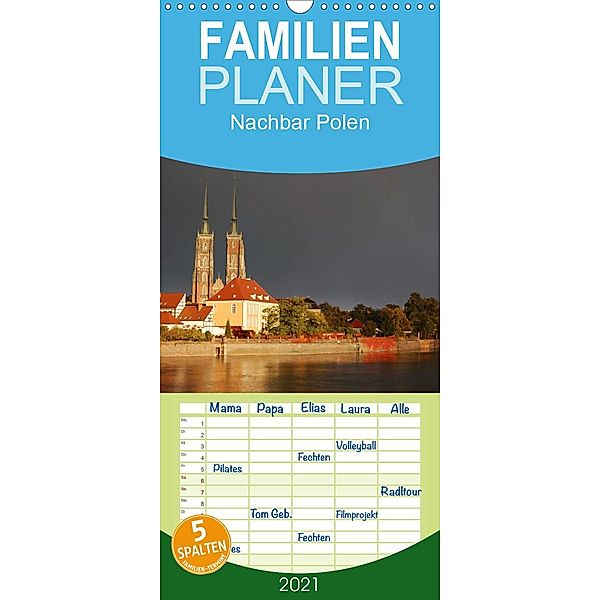 Nachbar Polen - Familienplaner hoch (Wandkalender 2021 , 21 cm x 45 cm, hoch), Dietmar Falk