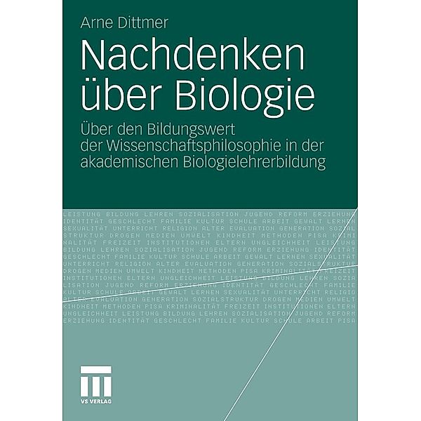 Nachdenken über Biologie, Arne Dittmer