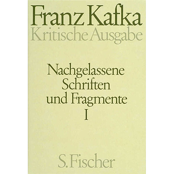 Nachgelassene Schriften und Fragmente, Kritische Ausgabe, 2 Bde..Tl.1, Franz Kafka