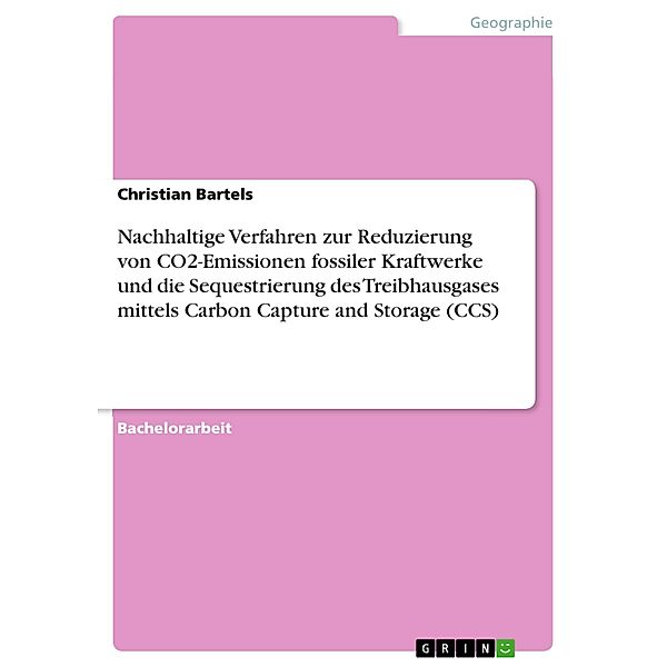 Nachhaltige Verfahren zur Reduzierung von CO2-Emissionen fossiler Kraftwerke und die Sequestrierung des Treibhausgases mittels Carbon Capture and Storage (CCS), Christian Bartels