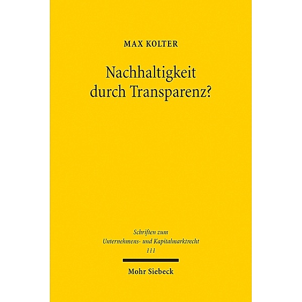 Nachhaltigkeit durch Transparenz?, Max Kolter