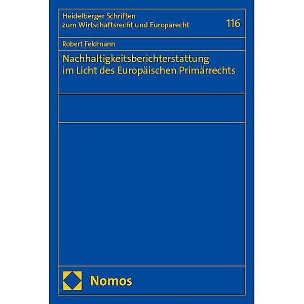 Nachhaltigkeitsberichterstattung im Licht des Europäischen Primärrechts, Robert Feldmann