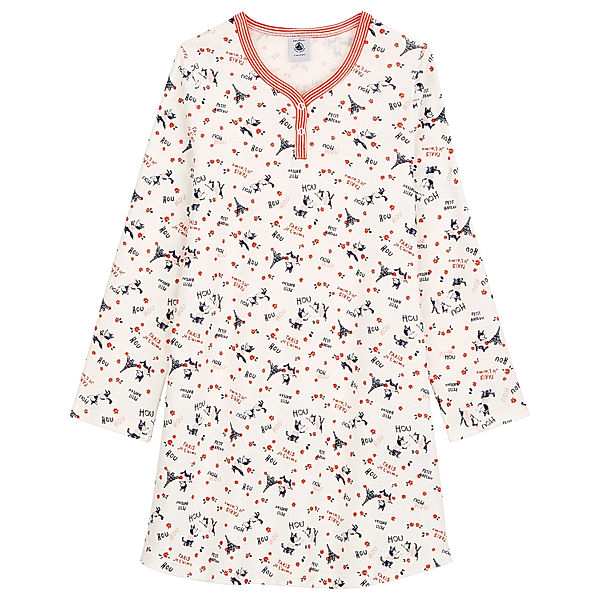 Petit Bateau Nachthemd TURSULA in marshmallow/multico