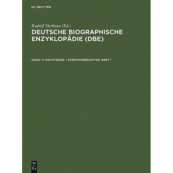 Nachträge / Personenregister