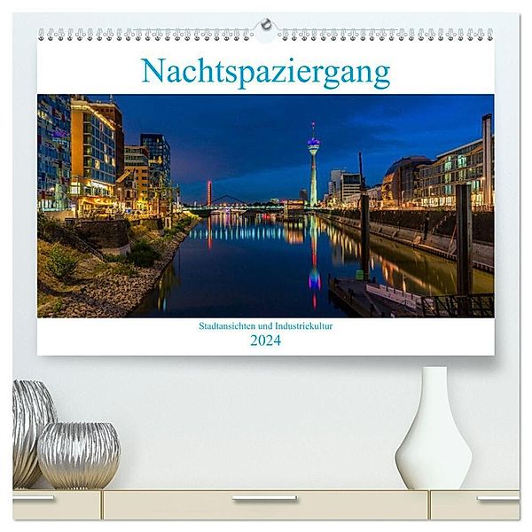 Nachtspaziergang (hochwertiger Premium Wandkalender 2024 DIN A2 quer), Kunstdruck in Hochglanz, Thorsten Wege / twfoto