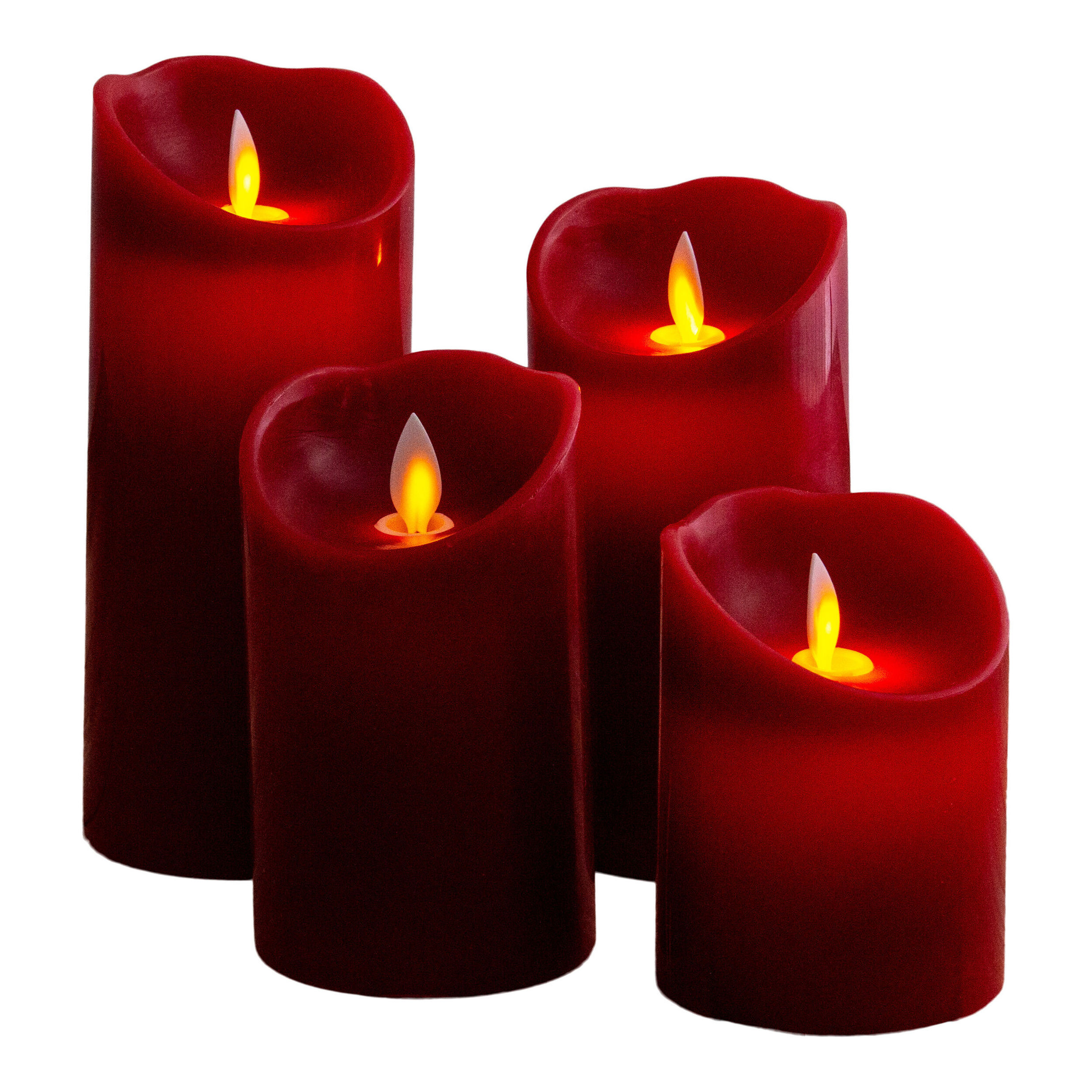 Näve Leuchten 4er-Set LED-Kerzen Farbe: rot