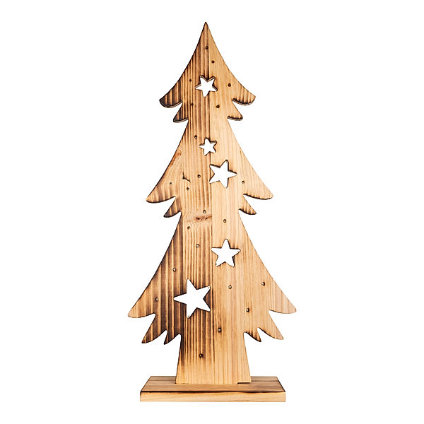 Näve Leuchten LED-Holz-Dekoleuchte TANNENBAUM groß (Farbe: natur)