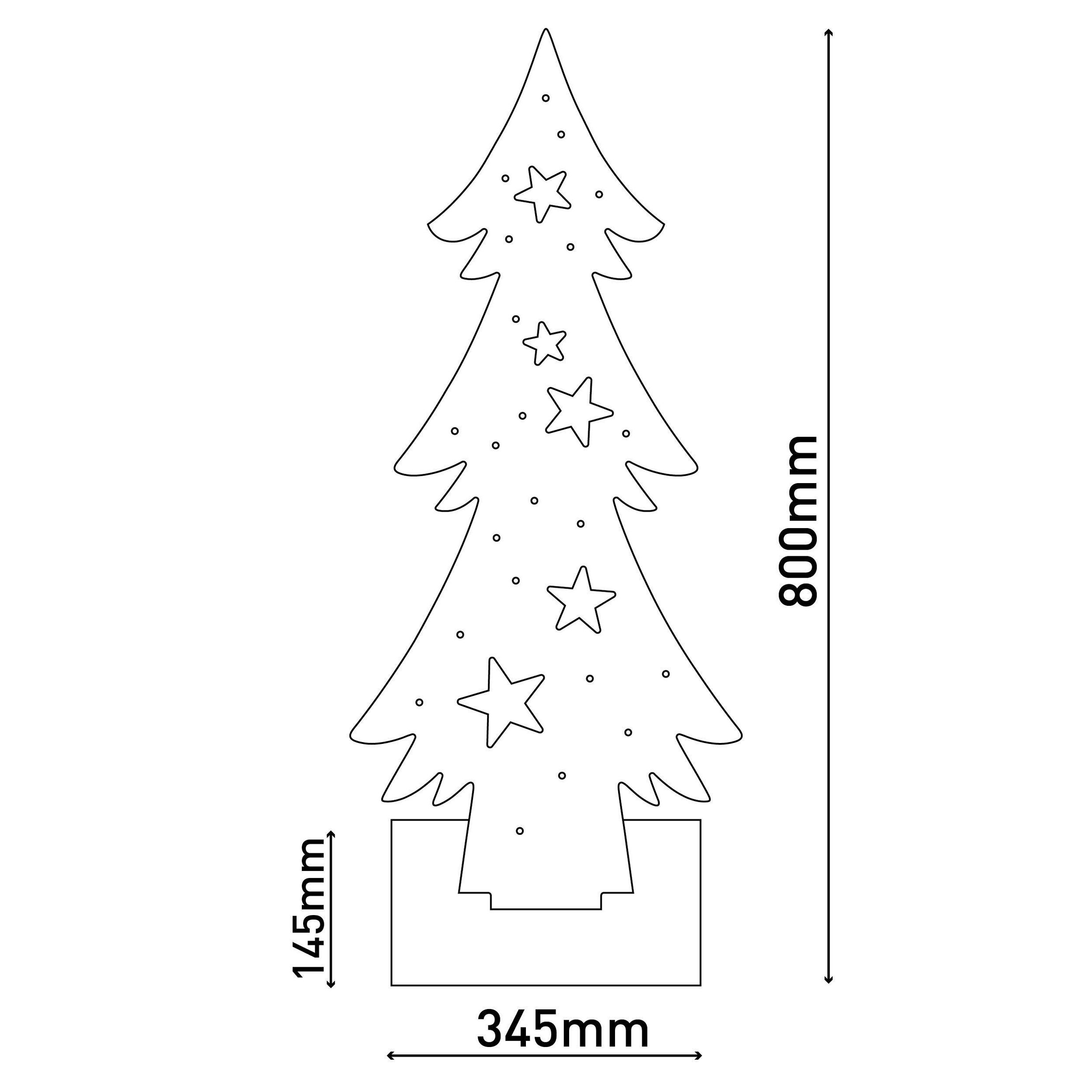 Näve LED-Holz-Dekoleuchte groß natur Leuchten TANNENBAUM Farbe: