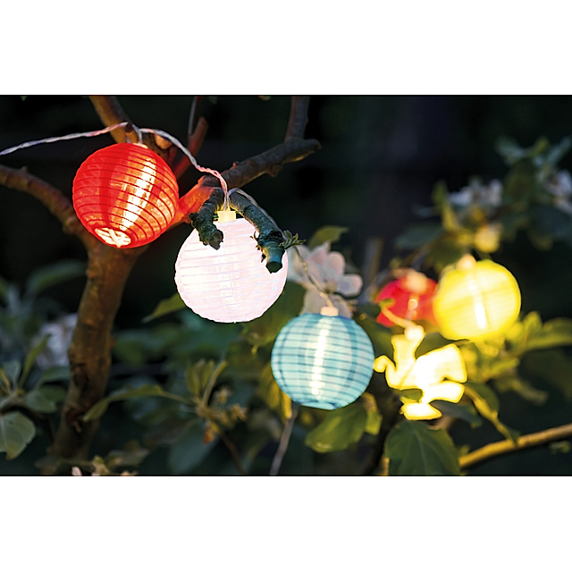 Näve Leuchten LED Lichterkette LED Japanballon mit LED Platine Farbe: bunt