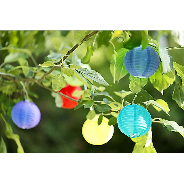 Näve Leuchten LED Lichterkette mit Farbe: Japanballon Platine bunt LED LED