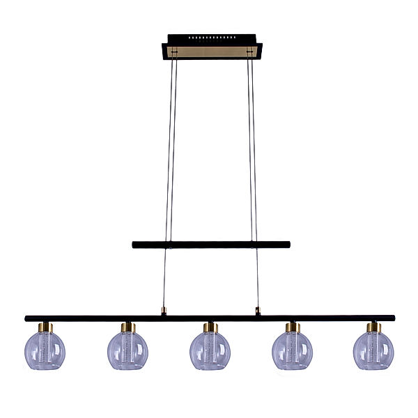 Näve Leuchten LED Pendelleuchte BRASS mit LED Platine dimmbar (Farbe: schwarz)