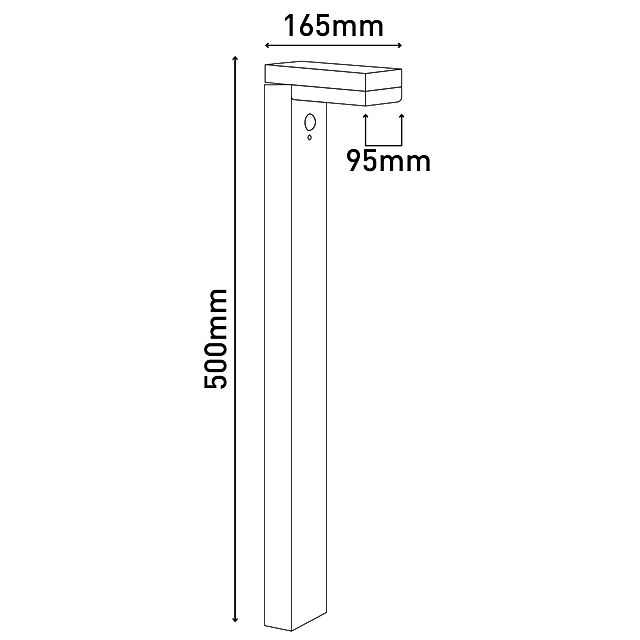 Näve Leuchten LED Solar Außensockelleuchte Filius h: 50cm Farbe: anthrazit