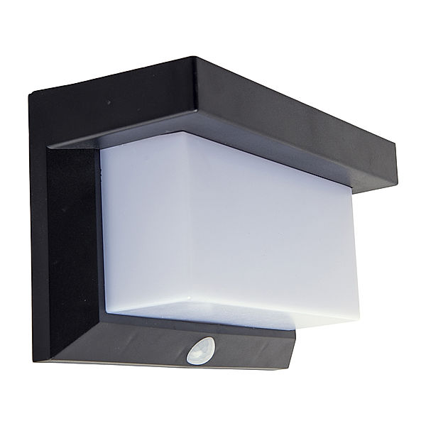 Näve Leuchten LED Solar Außenwandleuchte mit Bewegungsmelder (Farbe: schwarz)