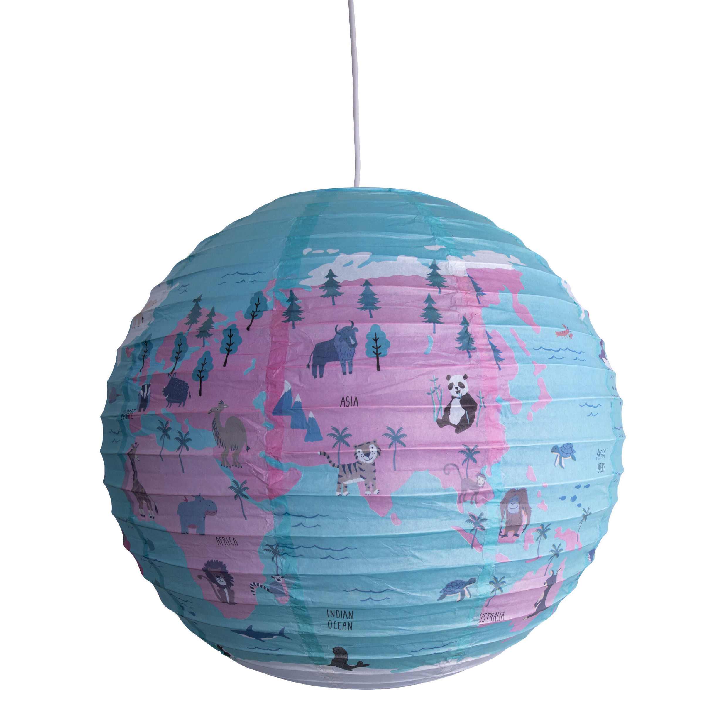 Näve Leuchten Papierleuchte Ballon“ d: 50cm Weltkugel Farbe: bunt |  Weltbild.de