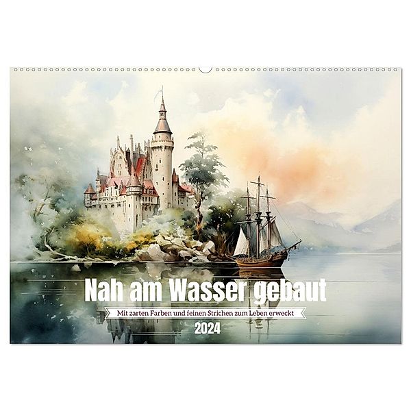 Nah am Wasser gebaut (Wandkalender 2024 DIN A2 quer), CALVENDO Monatskalender, Daniela Tapper