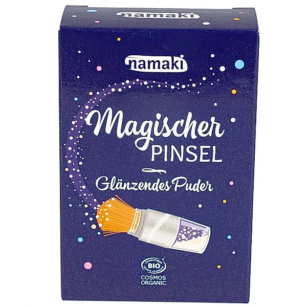 Namaki Glitzerpuder & Puderpinsel (Farbe: silber)