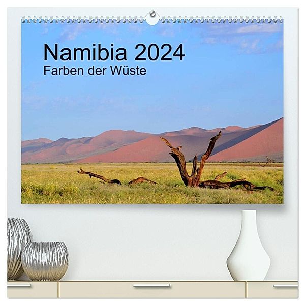 Namibia 2024 Farben der Wüste (hochwertiger Premium Wandkalender 2024 DIN A2 quer), Kunstdruck in Hochglanz, Iwona Schellnegger