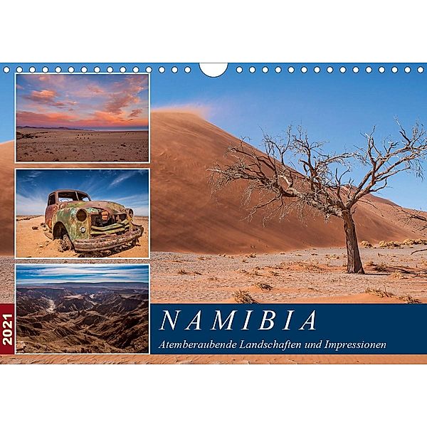 Namibia - Atemberaubende Landschaften und Impressionen (Wandkalender 2021 DIN A4 quer), Peter Härlein
