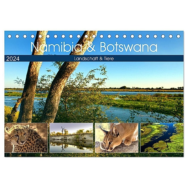 Namibia & Botswana (Tischkalender 2024 DIN A5 quer), CALVENDO Monatskalender, Astrid Ziemer