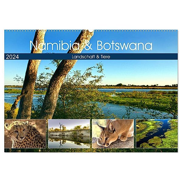 Namibia & Botswana (Wandkalender 2024 DIN A2 quer), CALVENDO Monatskalender, Astrid Ziemer