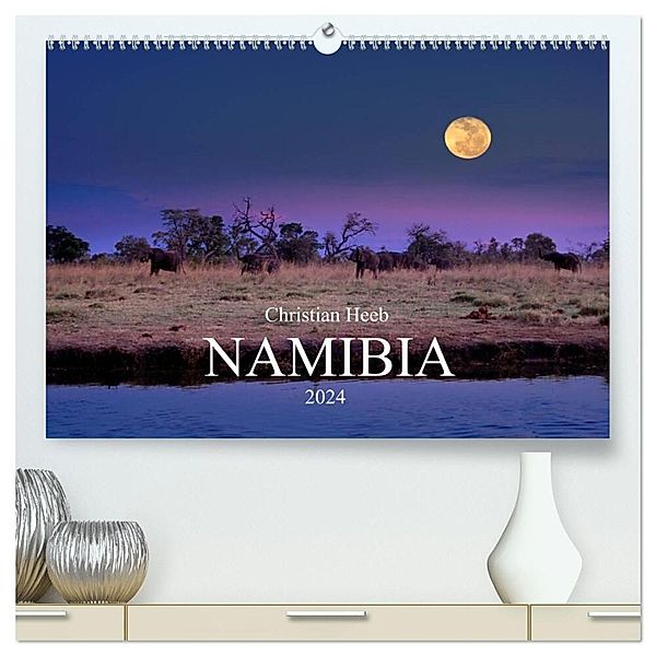 NAMIBIA Christian Heeb (hochwertiger Premium Wandkalender 2024 DIN A2 quer), Kunstdruck in Hochglanz, Christian Heeb