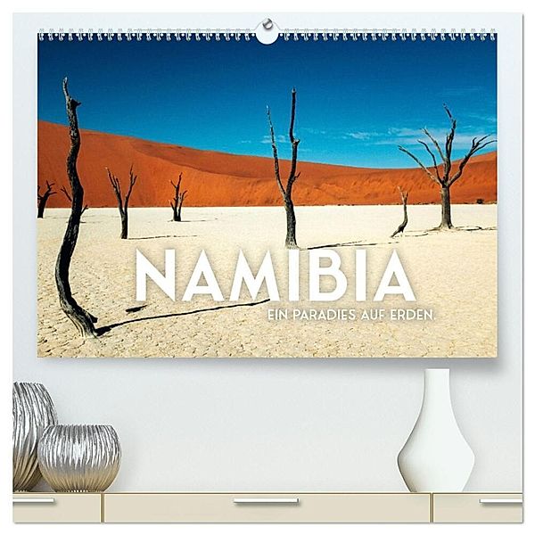 Namibia - Ein Paradies auf Erden. (hochwertiger Premium Wandkalender 2024 DIN A2 quer), Kunstdruck in Hochglanz, SF