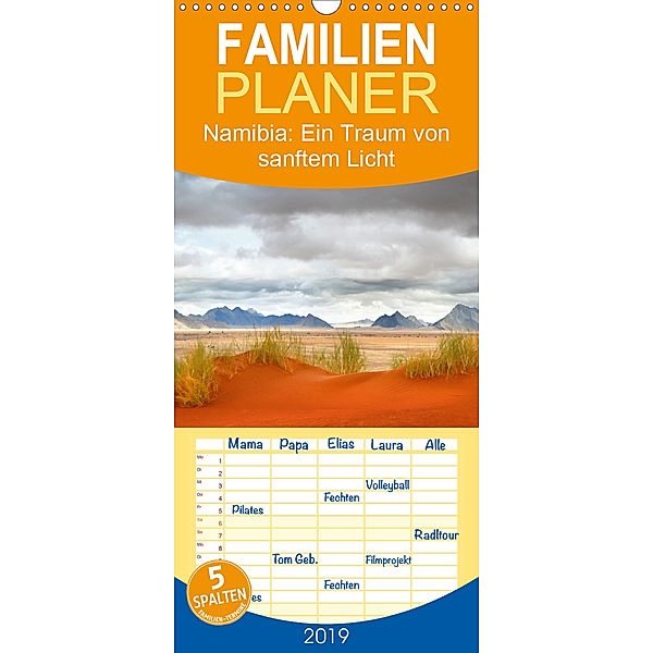 Namibia: Ein Traum von sanftem Licht und unendlicher Weite - Familienplaner hoch (Wandkalender 2019 , 21 cm x 45 cm, hoc, Simon Pichler