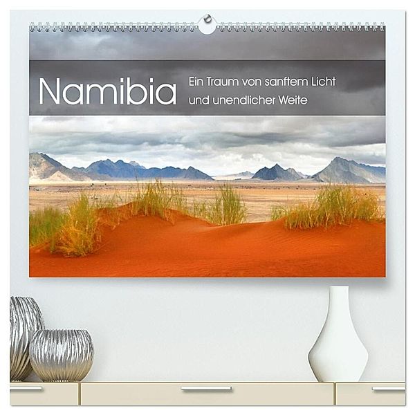 Namibia: Ein Traum von sanftem Licht und unendlicher Weite (hochwertiger Premium Wandkalender 2025 DIN A2 quer), Kunstdruck in Hochglanz, Calvendo, Simon Pichler