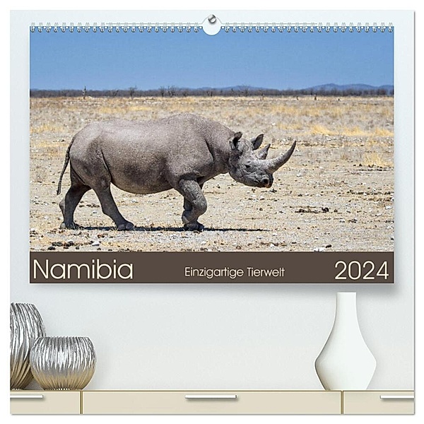 Namibia - einzigartige Tierwelt (hochwertiger Premium Wandkalender 2024 DIN A2 quer), Kunstdruck in Hochglanz, Christian Alpert