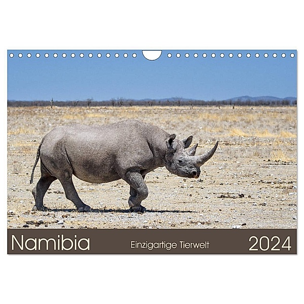 Namibia - einzigartige Tierwelt (Wandkalender 2024 DIN A4 quer), CALVENDO Monatskalender, Christian Alpert