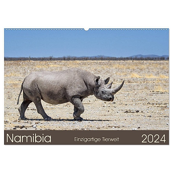 Namibia - einzigartige Tierwelt (Wandkalender 2024 DIN A2 quer), CALVENDO Monatskalender, Christian Alpert