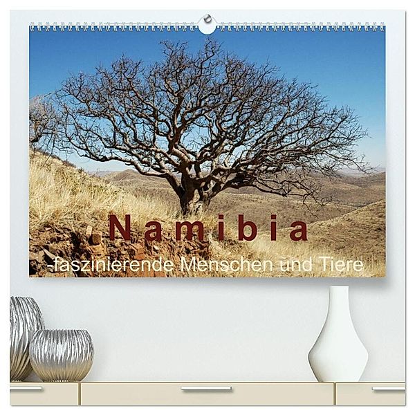 Namibia - faszinierende Menschen und Tiere (hochwertiger Premium Wandkalender 2024 DIN A2 quer), Kunstdruck in Hochglanz, Brigitte Dürr