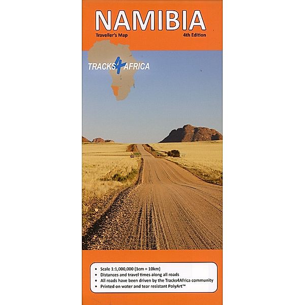 Namibia GPS-Tracks Karte 1 : 1 000 000