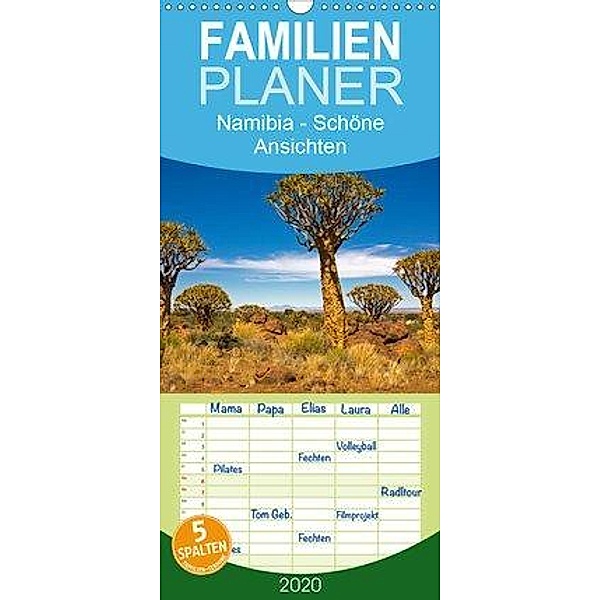 Namibia - Schöne Ansichten - Familienplaner hoch (Wandkalender 2020 , 21 cm x 45 cm, hoch), Ingo Paszkowsky