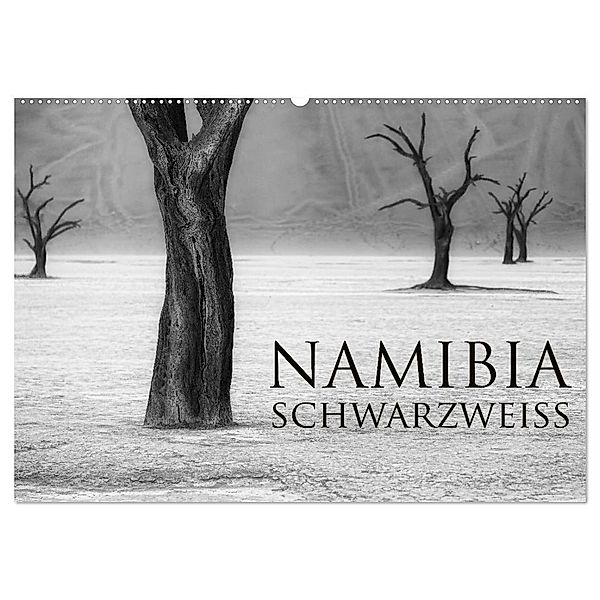 Namibia schwarzweiß (Wandkalender 2024 DIN A2 quer), CALVENDO Monatskalender, Michael Voß