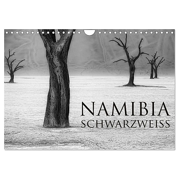 Namibia schwarzweiss (Wandkalender 2024 DIN A4 quer), CALVENDO Monatskalender, Michael Voss