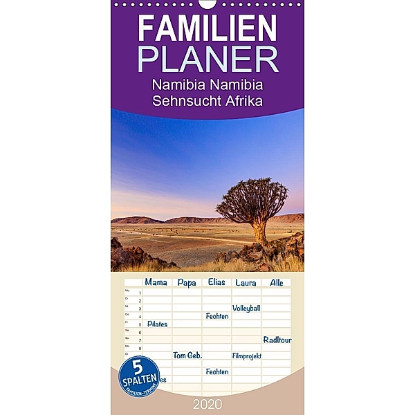 Namibia - Sehnsucht Afrika - Familienplaner hoch (Wandkalender 2020 , 21 cm x 45 cm, hoch), Markus Obländer