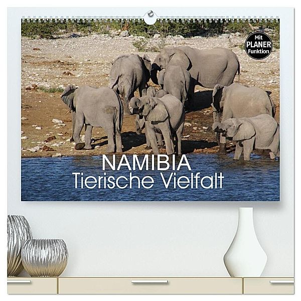 Namibia - Tierische Vielfalt (Planer) (hochwertiger Premium Wandkalender 2025 DIN A2 quer), Kunstdruck in Hochglanz, Calvendo, Thomas Morper