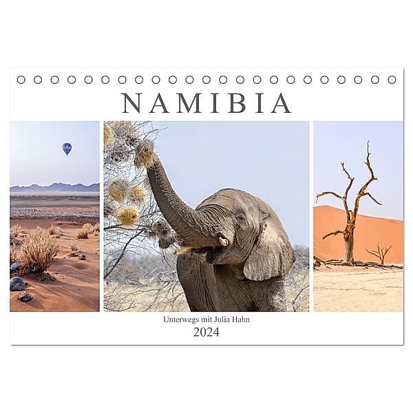 Namibia - unterwegs mit Julia Hahn (Tischkalender 2024 DIN A5 quer), CALVENDO Monatskalender, Julia Hahn