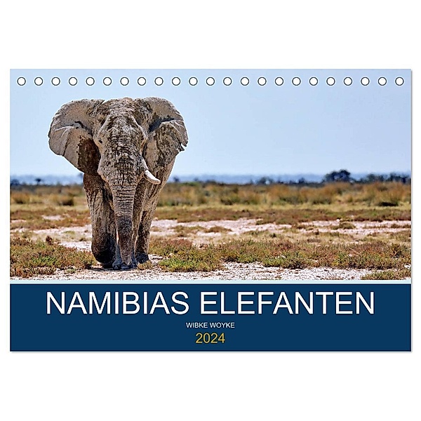 Namibias Elefanten (Tischkalender 2024 DIN A5 quer), CALVENDO Monatskalender, Wibke Woyke