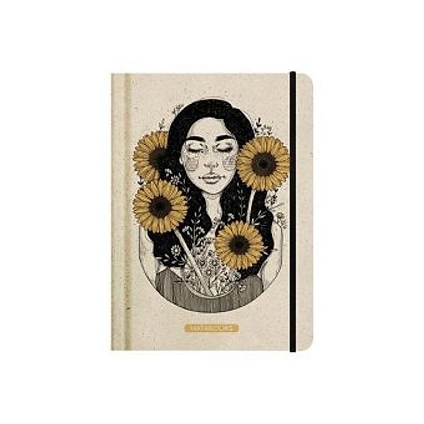 Nari Notizbuch Sunflower (liniert, farbig)