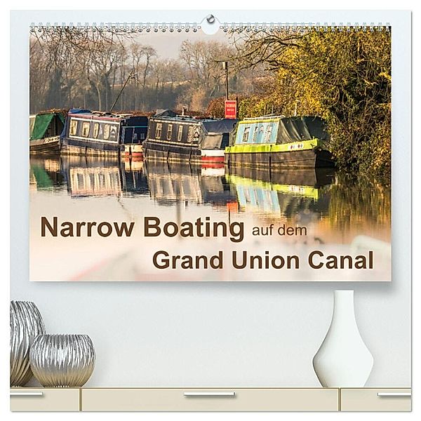 Narrow Boating auf dem Grand Union Canal (hochwertiger Premium Wandkalender 2024 DIN A2 quer), Kunstdruck in Hochglanz, ReDi Fotografie